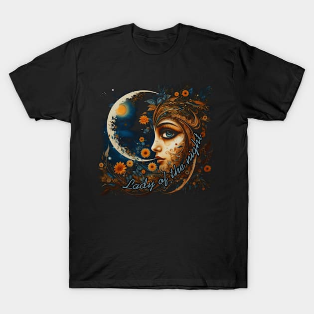 Lady of the night T-Shirt by betta.vintage